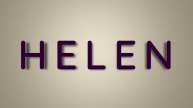 Adım Helen. Hafif arka plandaki kadın ismi kelebeklerin içinde kayboluyor. En düşük grafikler. 4k