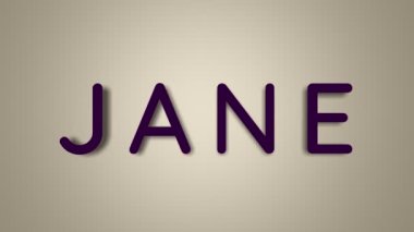 Adım Jane. Hafif arka plandaki kadın ismi kelebeklerin içinde kayboluyor. En düşük grafikler. 4k