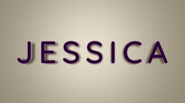 Adım Jessica. Hafif arka plandaki kadın ismi kelebeklerin içinde kayboluyor. En düşük grafikler. 4k