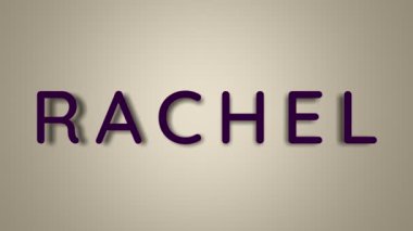 Adım Rachel. Hafif arka plandaki kadın ismi kelebeklerin içinde kayboluyor. En düşük grafikler. 4k