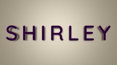 Adım Shirley. Hafif arka plandaki kadın ismi kelebeklerin içinde kayboluyor. En düşük grafikler. 4k