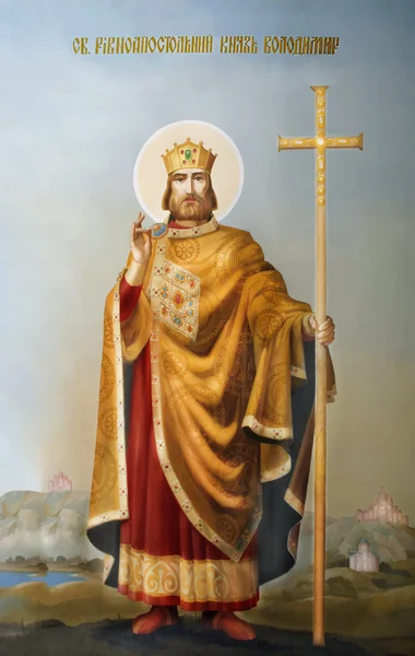 St. Vladimir. Kiev, Ukrayna katedralde St. Michael'ın duvar panellerinde kısma.