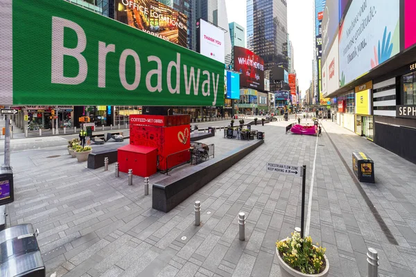 Manhattan New York Usa April 2020 Close Broadway Street Sign — Stock Photo, Image