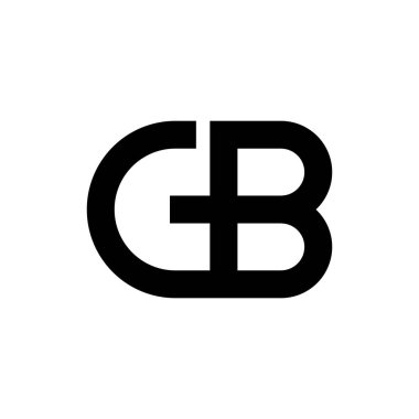 GB harfi logo tasarım vektörü