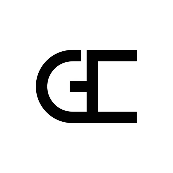 GC lettre logo design vecteur — Image vectorielle