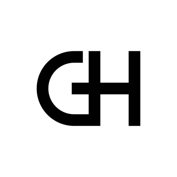 GH bokstäver logotyp design vektor — Stock vektor