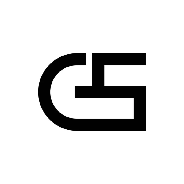GS 문자 로고 디자인 벡터 — 스톡 벡터