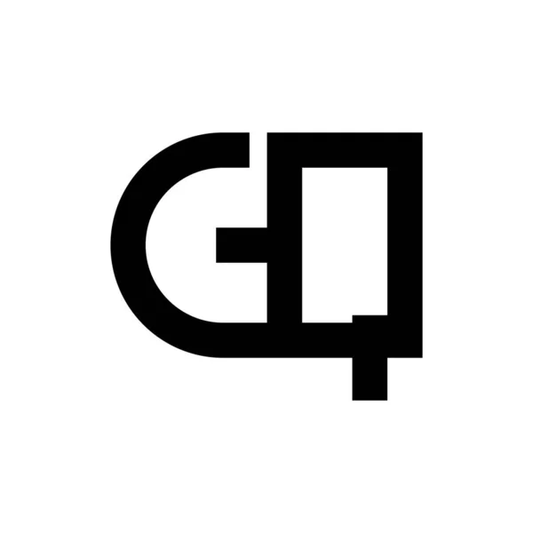 Vector de diseño de logotipo de letra GQ — Archivo Imágenes Vectoriales