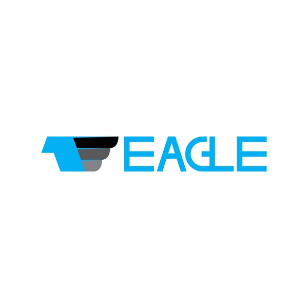 Lettre EAGLE avec un vecteur de conception de logo numéro UN — Image vectorielle