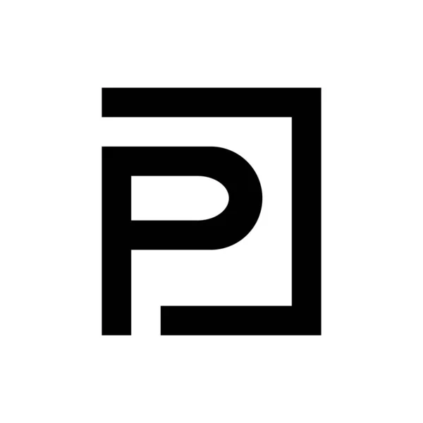 Вектор дизайна PJ Letter — стоковый вектор