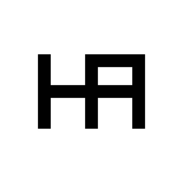 Ha letter logo ontwerp vector — Stockvector