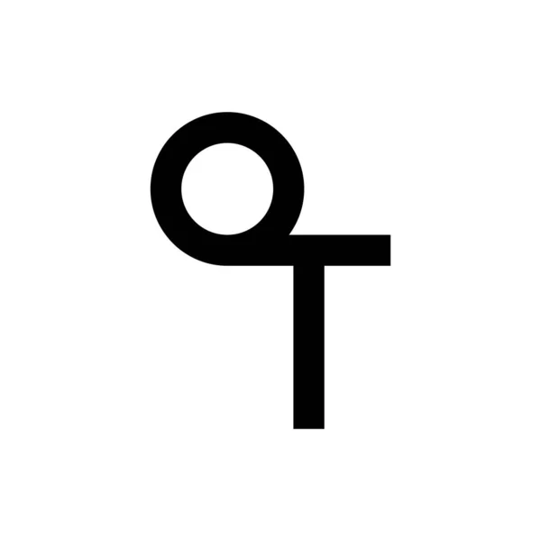 OT carta logo diseño vector — Vector de stock