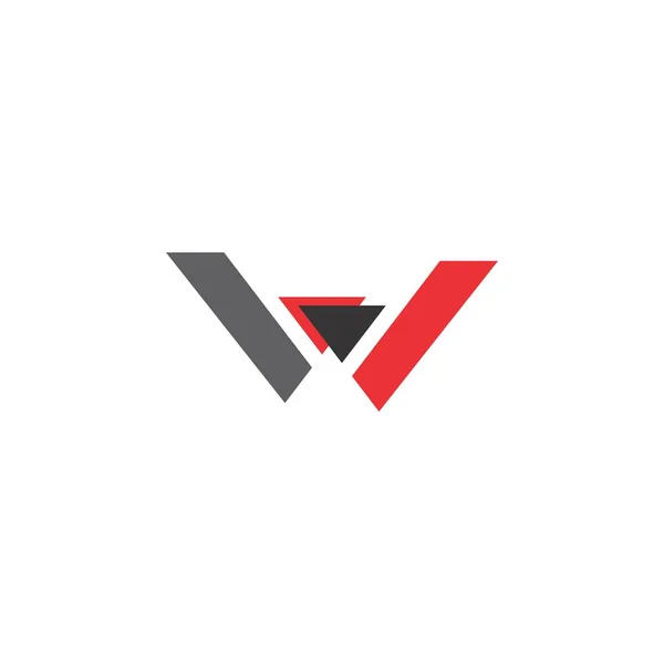 W Brief Logo Design Vektor — Stockvektor