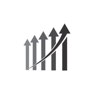 Grafik logo tasarım vektörüyle Yukarı Ok