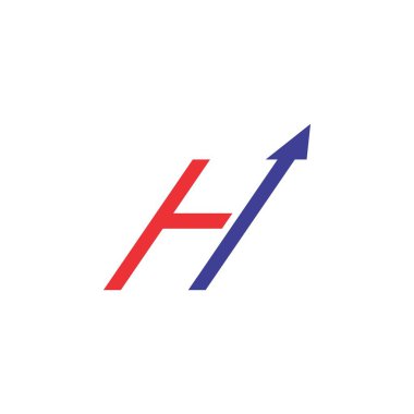 Ok logo tasarım vektörlü H harfi