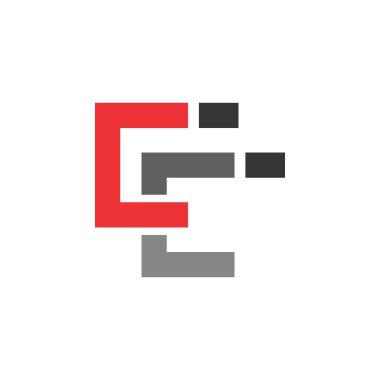 Cc veya Ce harfi logo tasarım vektörü