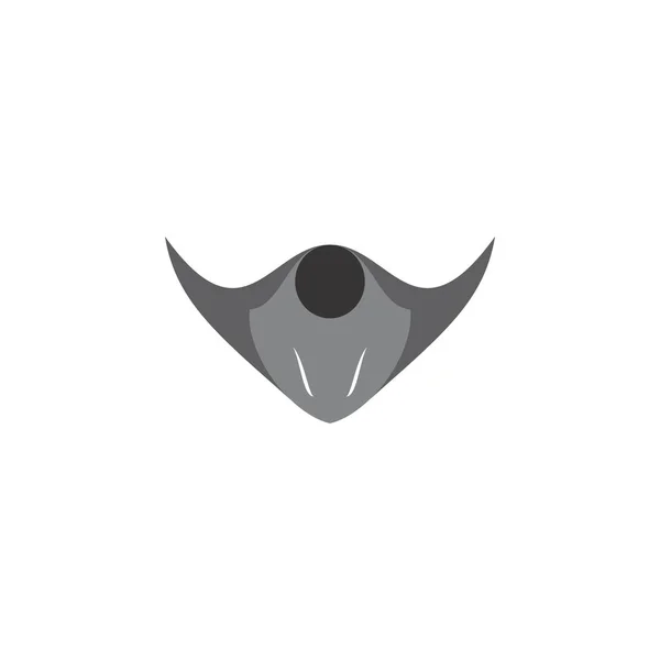 Icono de logotipo de máscara química y biológica, icono de máscara de fuerza especial — Vector de stock