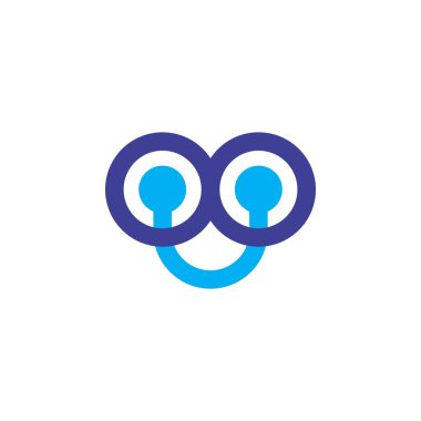 Gülümseyen logo tasarım vektörlü Göz Gözlüğü