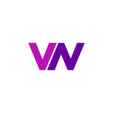 VN letter logo design vector clipart