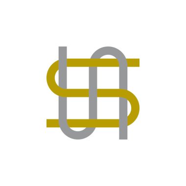 Ss veya Sun harfi logo tasarım vektörü
