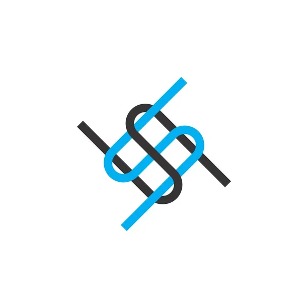 Ss veya Sun harfi logo tasarım vektörü