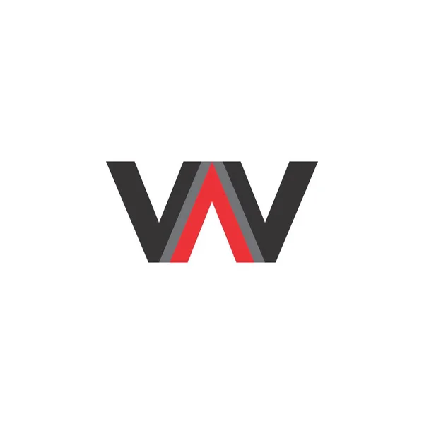 WA Carta Logo Diseño Vector — Archivo Imágenes Vectoriales