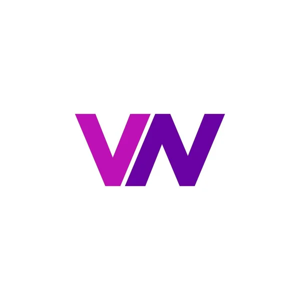 VN carta logo diseño vector — Archivo Imágenes Vectoriales