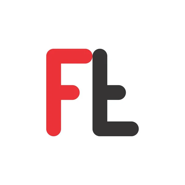 FT brev logo design vektor — Stock vektor