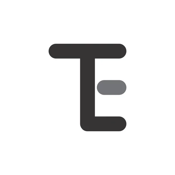 Вектор дизайну логотипу літери tE — стоковий вектор