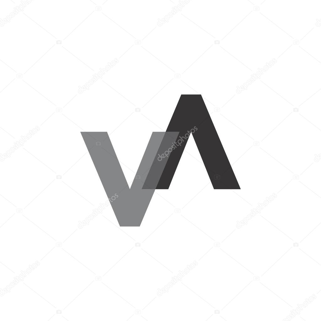 VA letter logo design vector