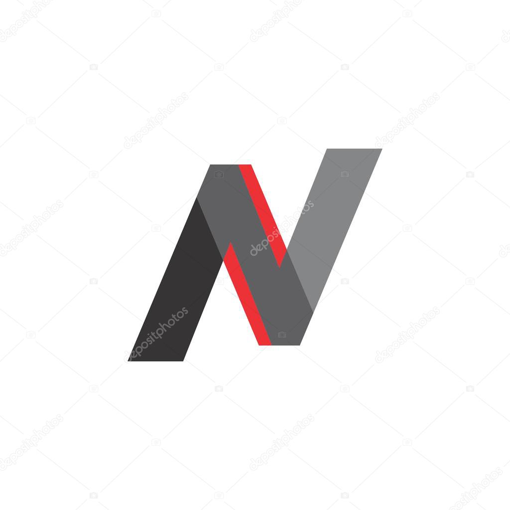 N letter logo design vector