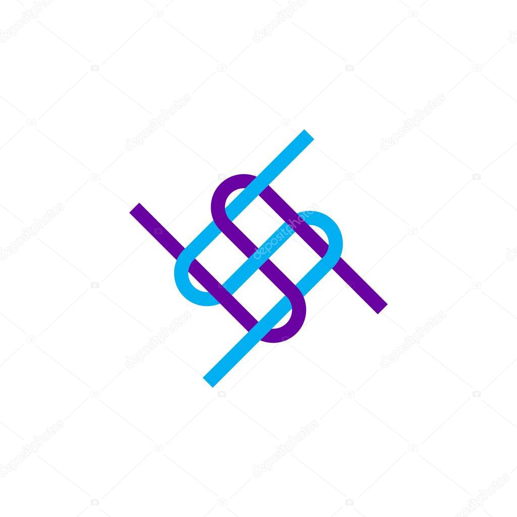 SS or SUN letter logo design vector