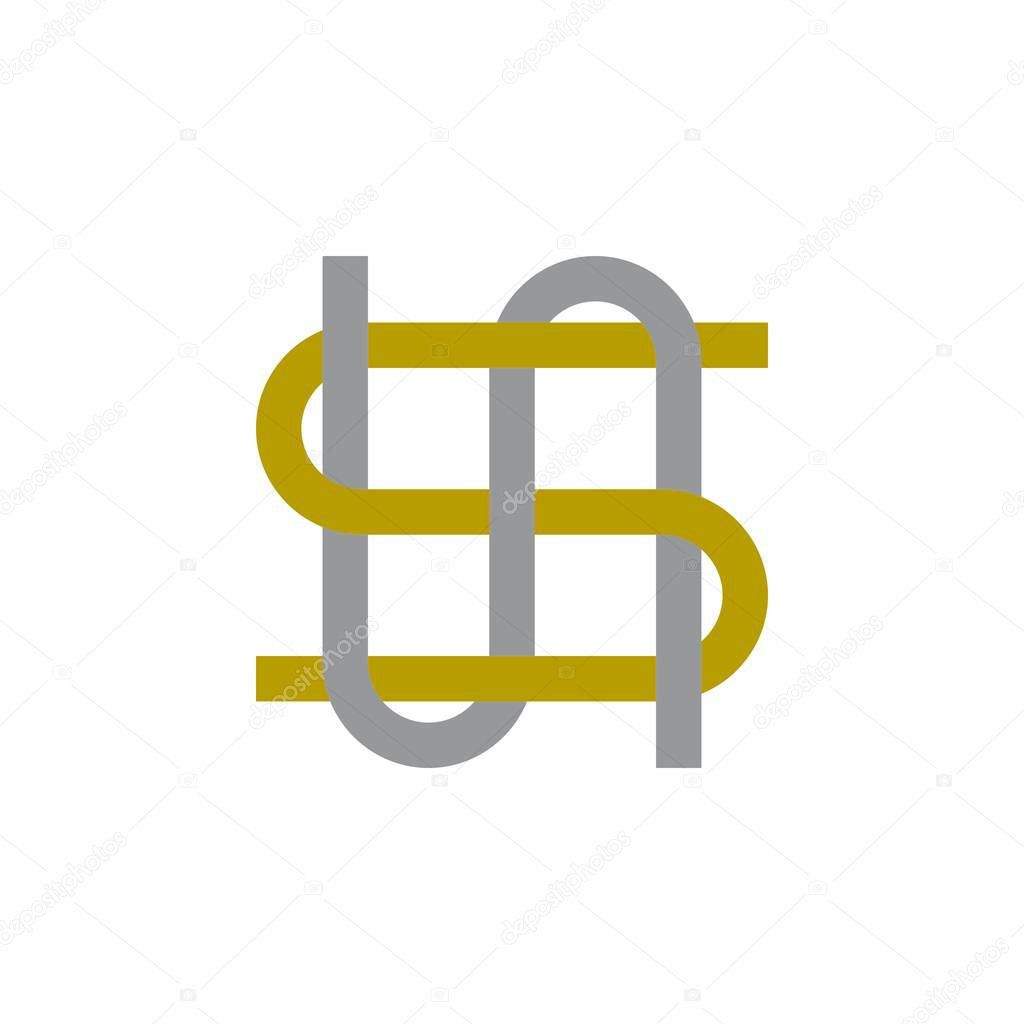 SS or SUN letter logo design vector
