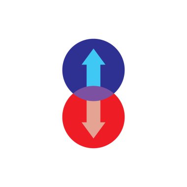 Yukarı ve aşağı ok logo tasarım vektörü ile sekiz numara