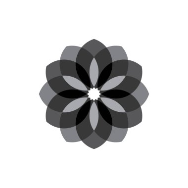 Soyut çiçek logosu tasarım vektörü