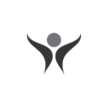 İnsanlar Siluet logo tasarım vektör