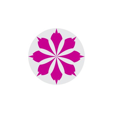 Mor Çiçek logo tasarım vektörü