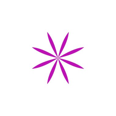 Mor Çiçek logo tasarım vektörü