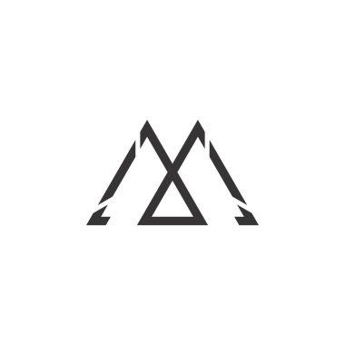 M Harfi Logo Tasarım Vektörü