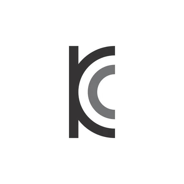 Vector de diseño de logotipo letra KC — Archivo Imágenes Vectoriales