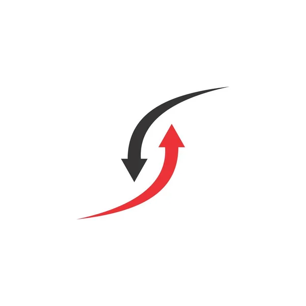 S letra con el vector de diseño del logotipo de flecha de reciclaje — Vector de stock