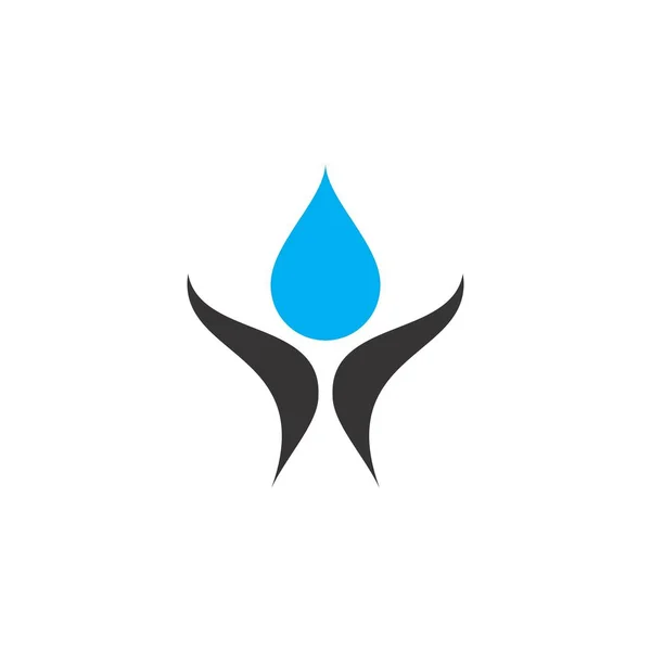 Vatten vård Logotypdesign vektor — Stock vektor