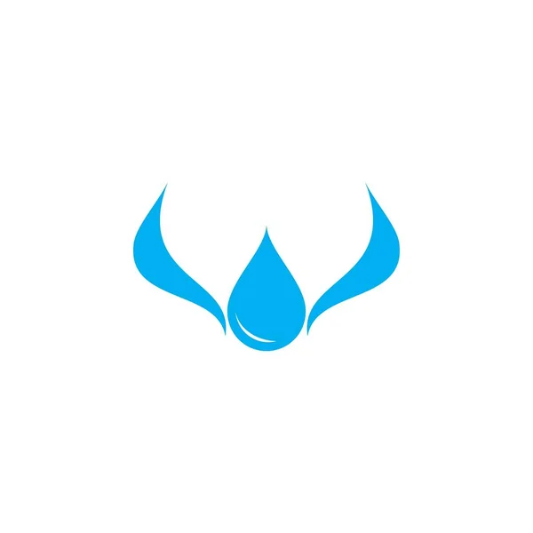 W bokstav med vatten droppe logotyp design vektor — Stock vektor