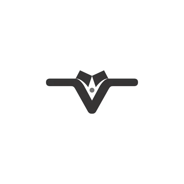 V letter Jurk logo ontwerp vector — Stockvector