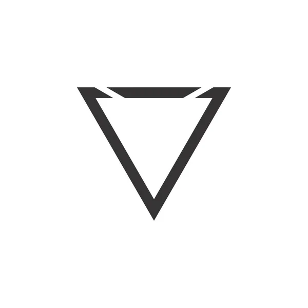 V letra triângulo logotipo design vetor — Vetor de Stock