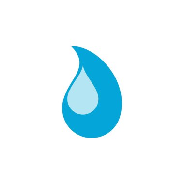 Su damlası logo tasarım vektörü