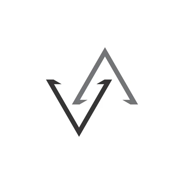 Vetor de design de logotipo de carta VA — Vetor de Stock