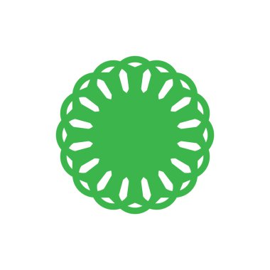 Yeşil çiçek logo tasarım vektörü