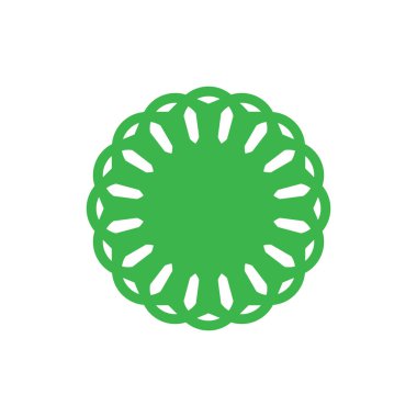 Yeşil çiçek logo tasarım vektörü