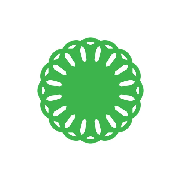 Groene bloem logo ontwerp vector — Stockvector